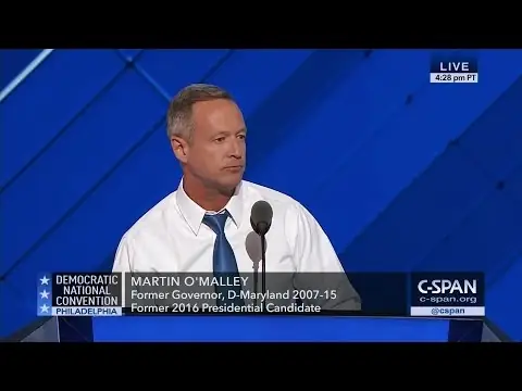 Martin O'Malley FULL REMARKS at Democratic National Convention (C-SPAN)