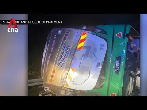 15 killed after bus carrying 42 students collided with minivan in Malaysia