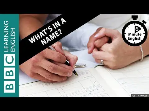 The men taking their wife's name after marriage - 6 Minute English